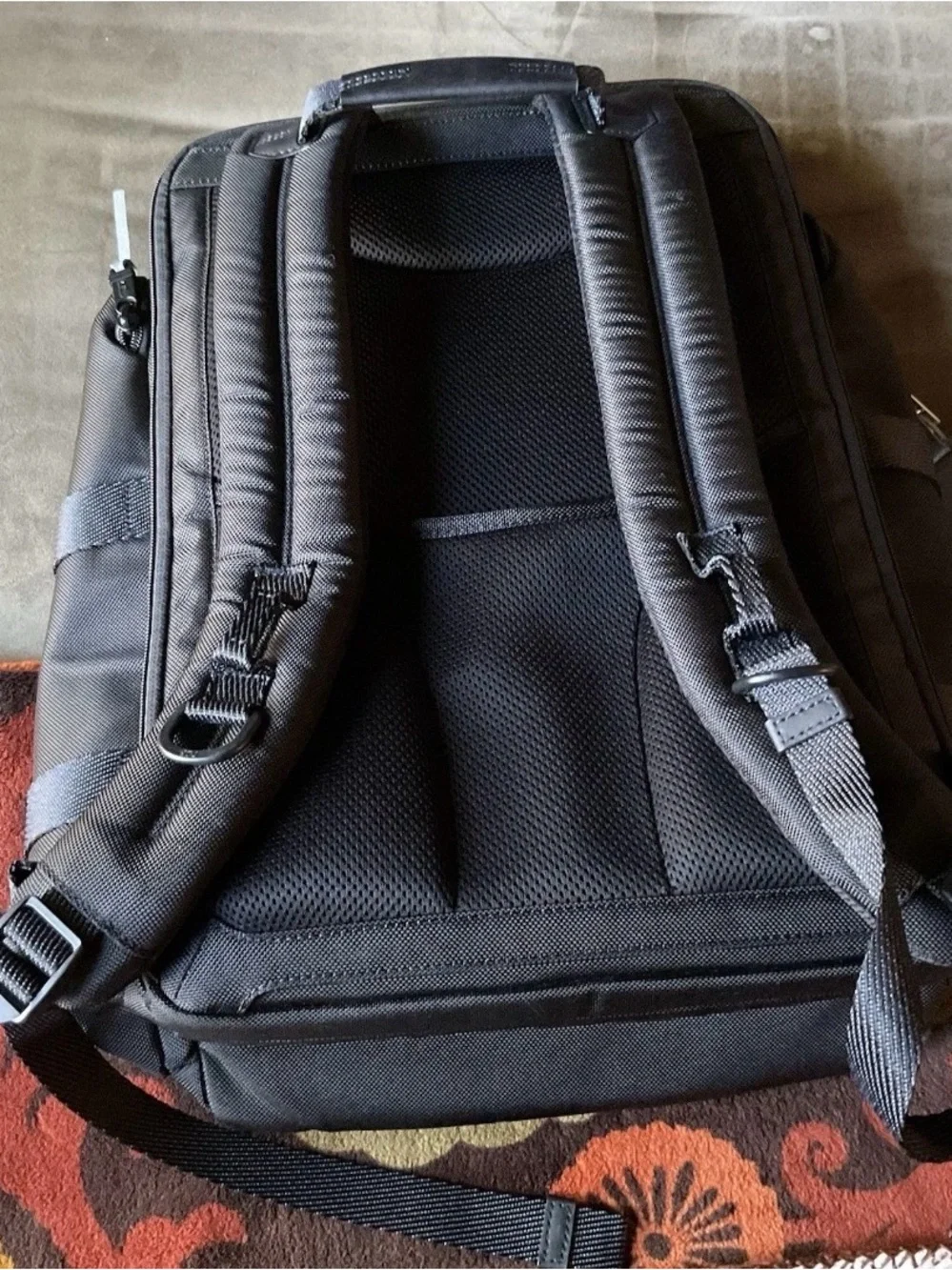 TUMI Alpha Bravo Tyndall Black Utility Carry Backpack Nylon Reg $650
